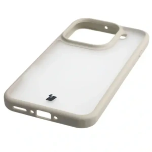 Etui Bizon Case Angelo do Oppo Find X9 Pro półprzezroczyste z beżową ramką