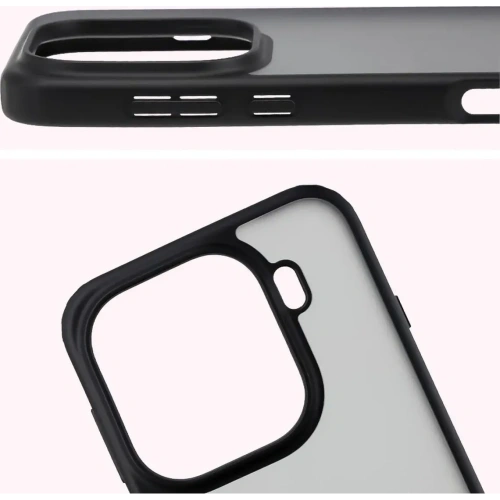 Etui Bizon Case Angelo do Oppo Find X9 Pro przydymione z czarną ramką