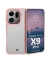 Etui Bizon Case Angelo do Oppo Find X9 Pro półprzezroczyste z jasnoróżową ramką