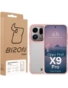 Etui Bizon Case Angelo do Oppo Find X9 Pro półprzezroczyste z jasnoróżową ramką