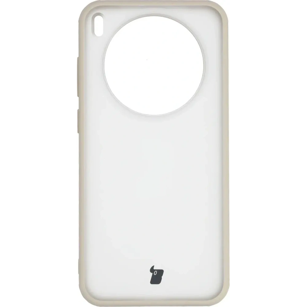 Etui Bizon Case Angelo do Vivo X300 półprzezroczyste z beżową ramką