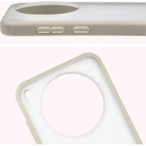 Etui Bizon Case Angelo do Vivo X300 półprzezroczyste z beżową ramką