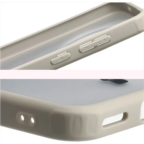 Etui Bizon Case Angelo do Vivo X300 półprzezroczyste z beżową ramką