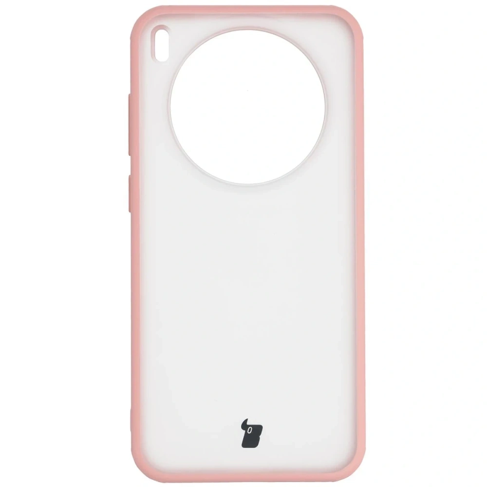 Etui Bizon Case Angelo do Vivo X300 półprzezroczyste z jasnoróżową ramką