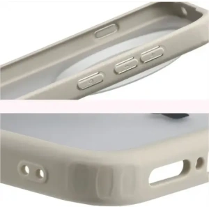 Etui Bizon Case Angelo do Vivo X300 Pro półprzezroczyste z beżową ramką