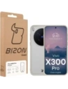 Etui Bizon Case Angelo do Vivo X300 Pro półprzezroczyste z beżową ramką