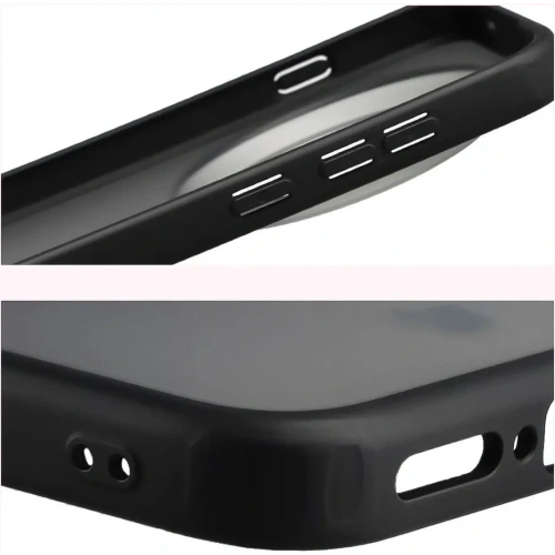 Etui Bizon Case Angelo do Vivo X300 Pro przydymione z czarną ramką