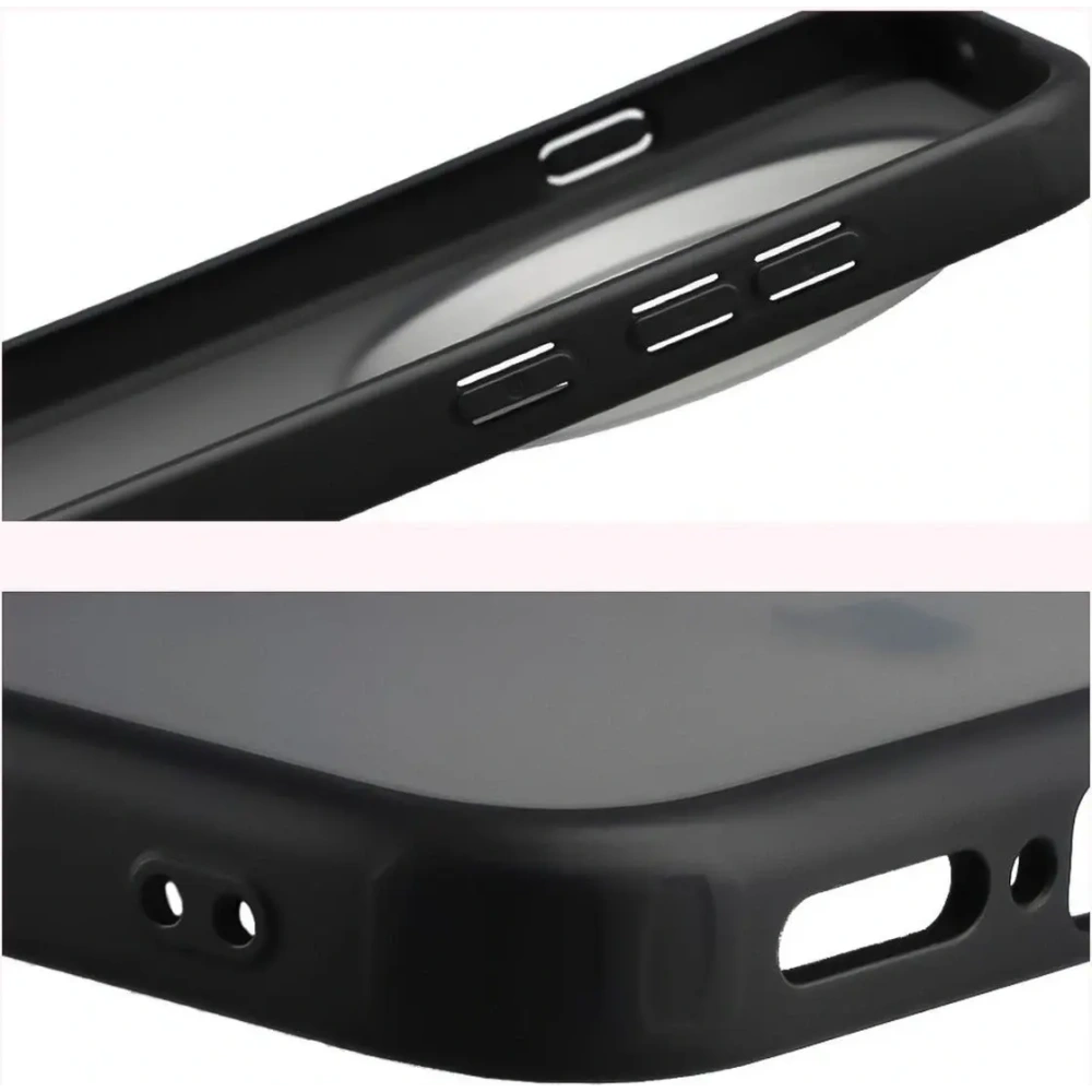 Etui Bizon Case Angelo do Vivo X300 Pro przydymione z czarną ramką