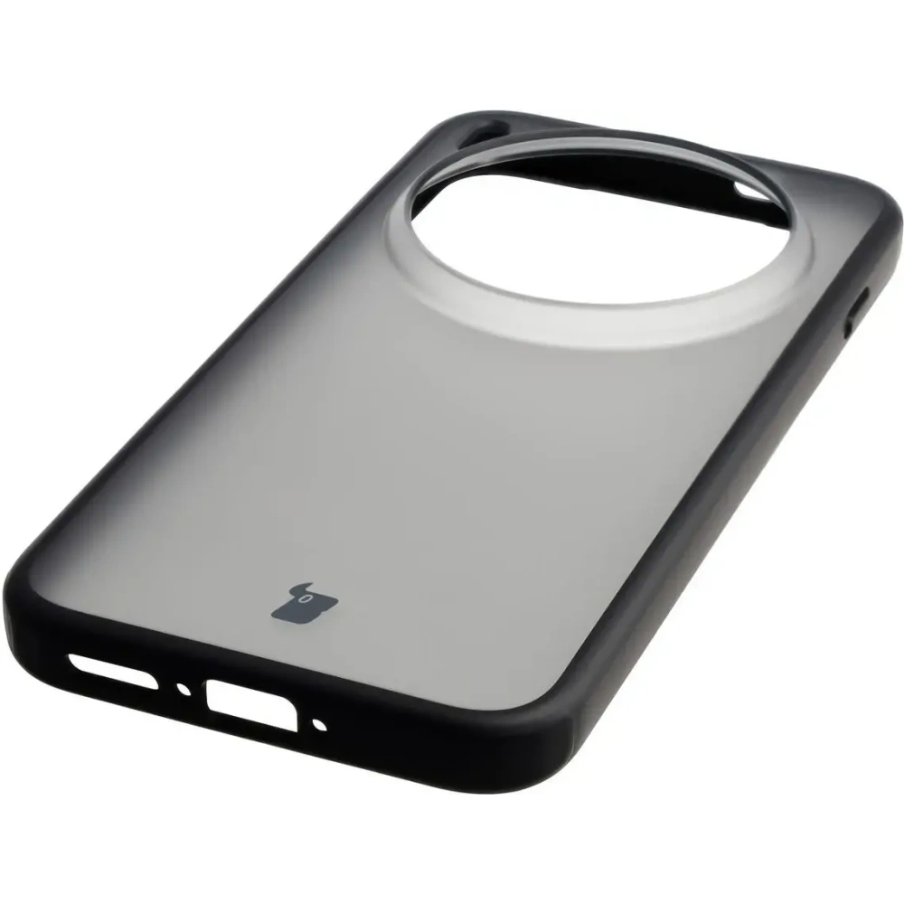 Etui Bizon Case Angelo do Vivo X300 Pro przydymione z czarną ramką