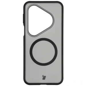 Etui z pierścieniem magnetycznym Bizon Case MatteO do Huawei Pura 80 Pro / Pro+ Plus przydymione-czarne