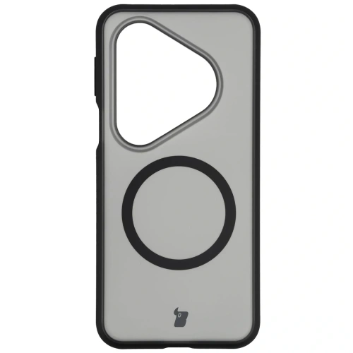 Etui z pierścieniem magnetycznym Bizon Case MatteO do Huawei Pura 80 Pro / Pro+ Plus przydymione-czarne