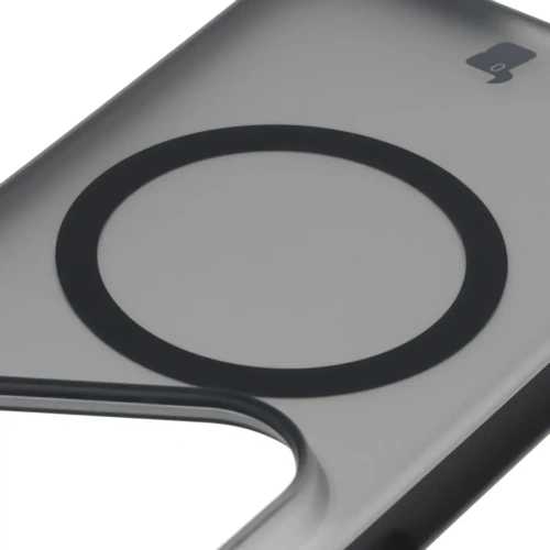 Etui z pierścieniem magnetycznym Bizon Case MatteO do Huawei Pura 80 Pro / Pro+ Plus przydymione-czarne