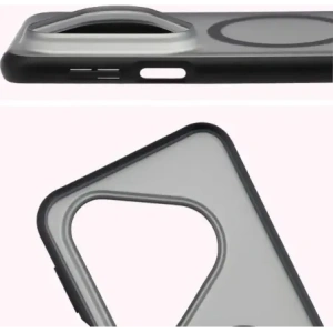 Etui z pierścieniem magnetycznym Bizon Case MatteO do Huawei Pura 80 Pro / Pro+ Plus przydymione-czarne