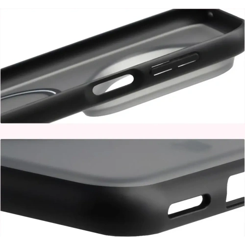 Etui z pierścieniem magnetycznym Bizon Case MatteO do Huawei Pura 80 Pro / Pro+ Plus przydymione-czarne