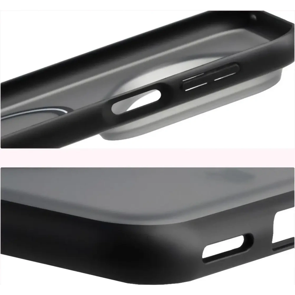 Etui z pierścieniem magnetycznym Bizon Case MatteO do Huawei Pura 80 Pro / Pro+ Plus przydymione-czarne