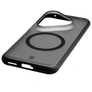 Etui z pierścieniem magnetycznym Bizon Case MatteO do Huawei Pura 80 Pro / Pro+ Plus przydymione-czarne