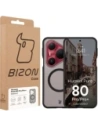 Etui z pierścieniem magnetycznym Bizon Case MatteO do Huawei Pura 80 Pro / Pro+ Plus przydymione-czarne