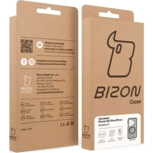 Etui z pierścieniem magnetycznym Bizon Case MatteO do Huawei Pura 80 Pro / Pro+ Plus przydymione-czarne