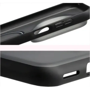 Etui z pierścieniem magnetycznym Bizon Case MatteO do Huawei Pura 80 Ultra przydymione-czarne