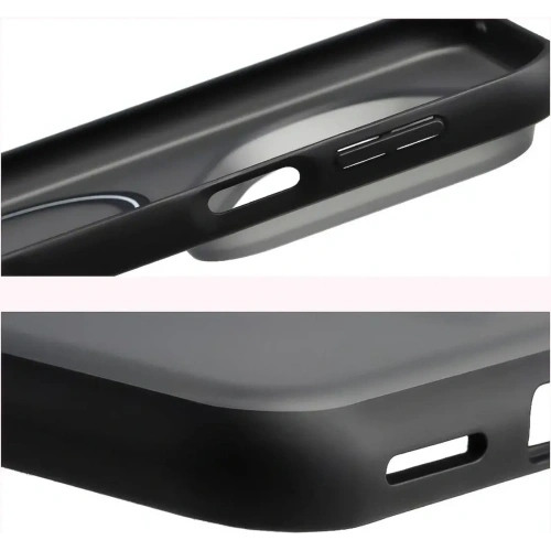 Etui z pierścieniem magnetycznym Bizon Case MatteO do Huawei Pura 80 Ultra przydymione-czarne