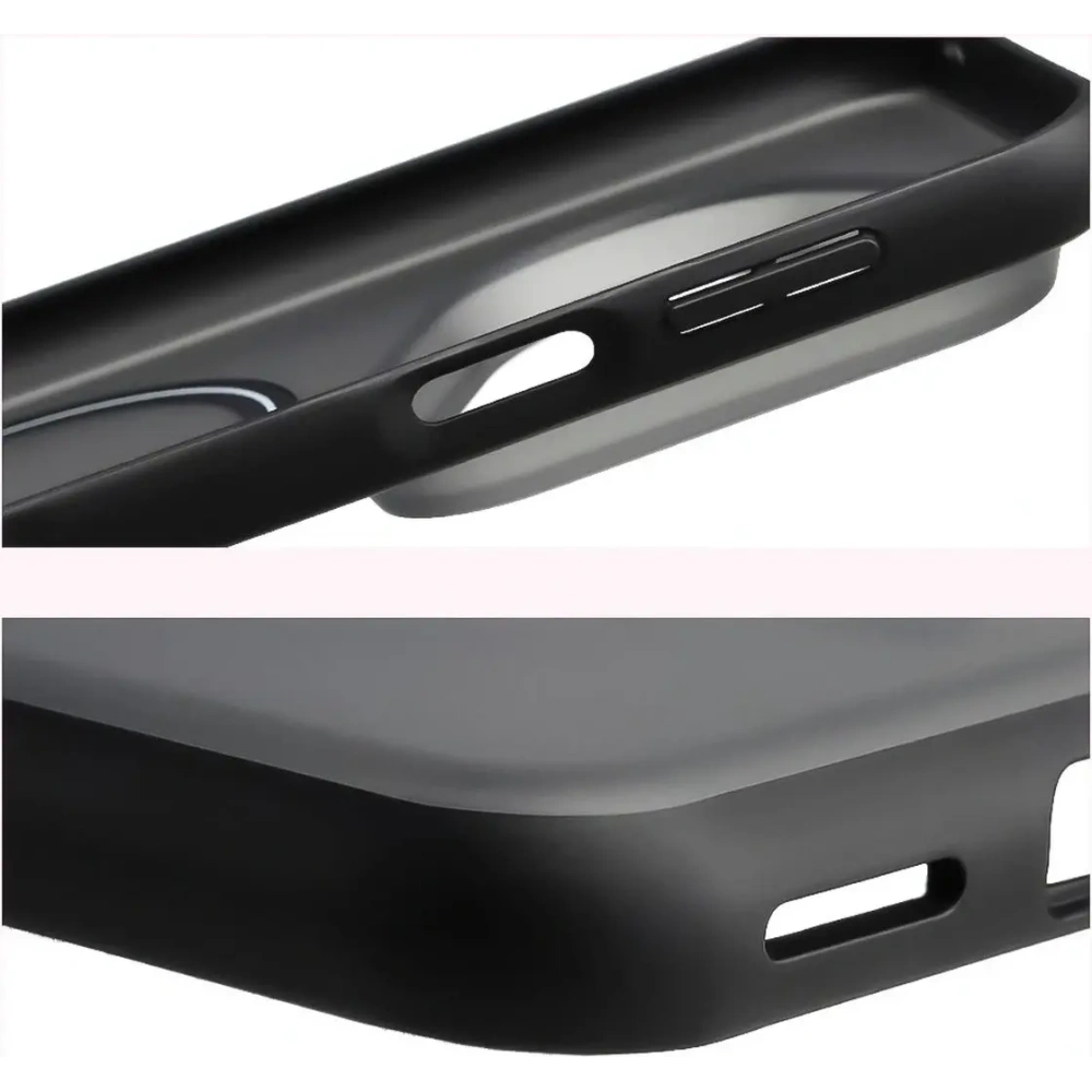 Etui z pierścieniem magnetycznym Bizon Case MatteO do Huawei Pura 80 Ultra przydymione-czarne