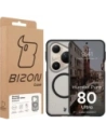 Etui z pierścieniem magnetycznym Bizon Case MatteO do Huawei Pura 80 Ultra przydymione-czarne