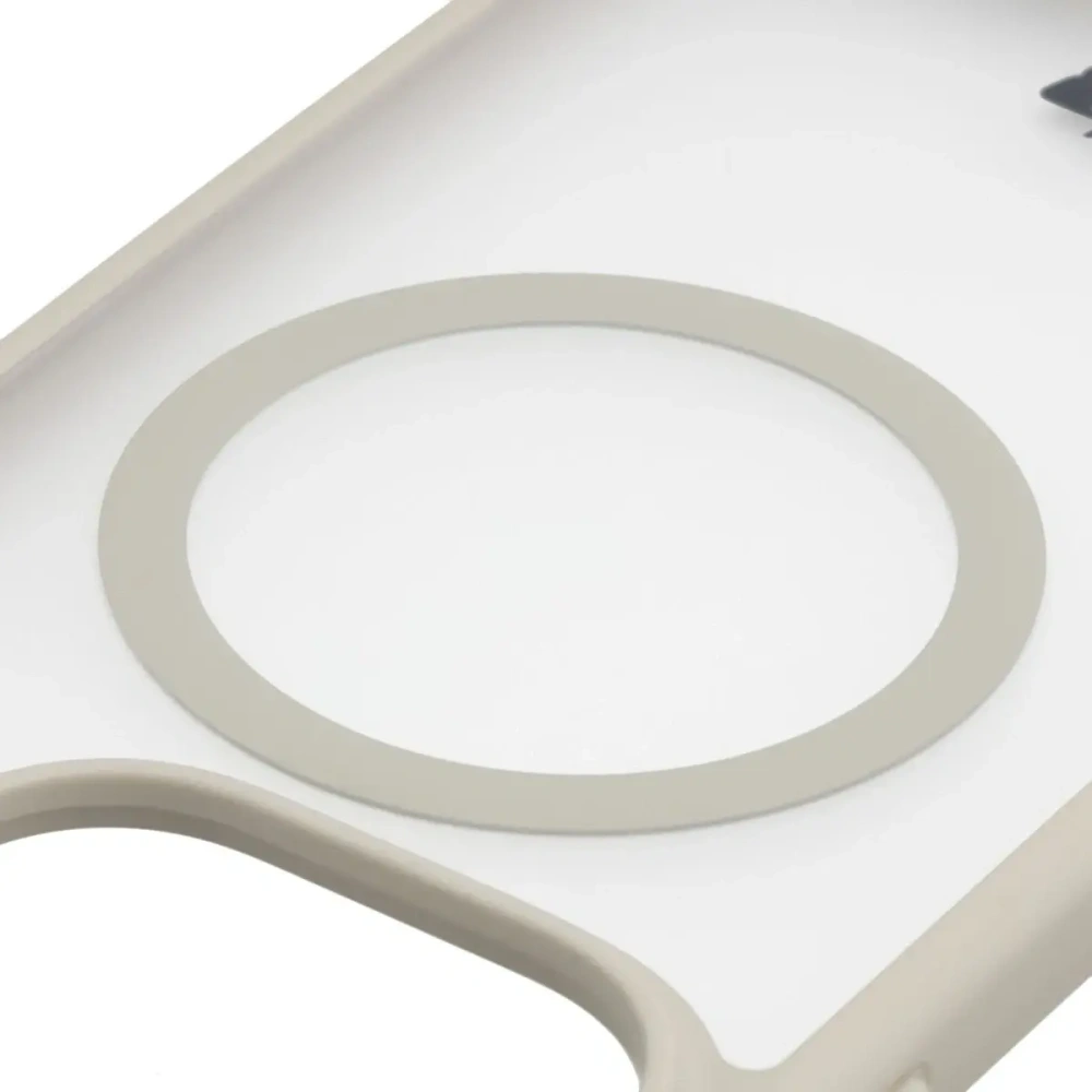 Etui z pierścieniem magnetycznym Bizon Case MatteO do Oppo Find X9 Pro przydymione-beżowe