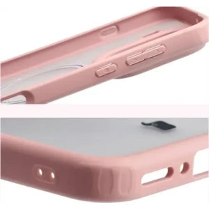 Etui z pierścieniem magnetycznym Bizon Case MatteO do Oppo Find X9 Pro przydymione-jasnoróżowe