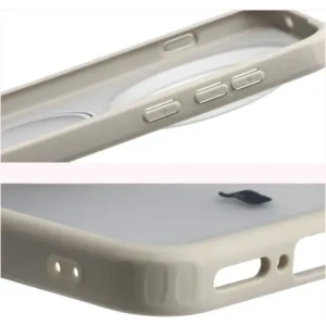 Etui z pierścieniem magnetycznym Bizon Case MatteO do Vivo X300 Pro przydymione-beżowe