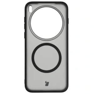 Etui z pierścieniem magnetycznym Bizon Case MatteO do Vivo X300 Pro przydymione-czarne