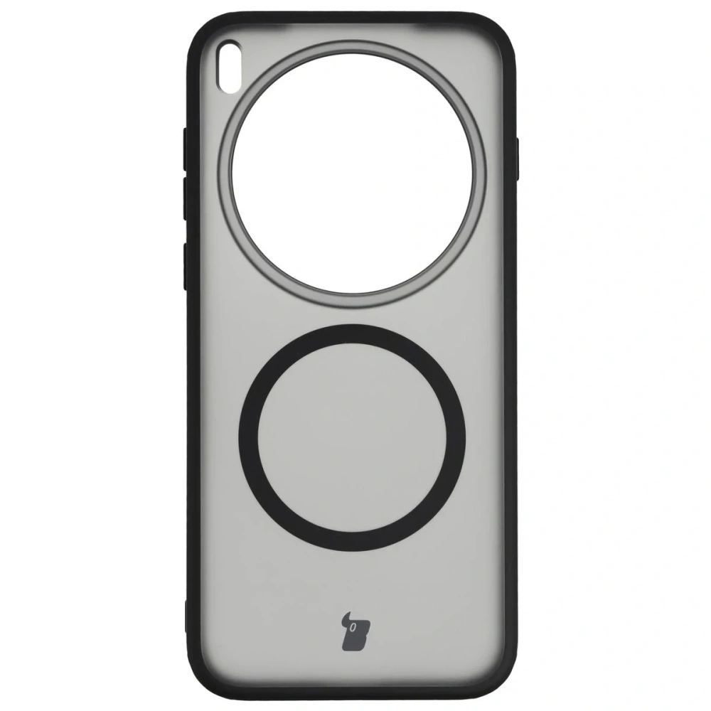 Etui z pierścieniem magnetycznym Bizon Case MatteO do Vivo X300 Pro przydymione-czarne