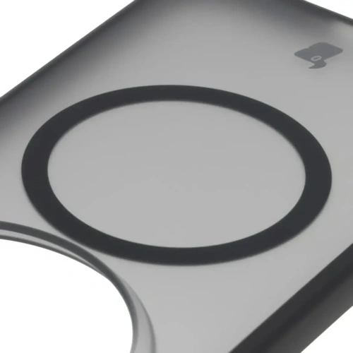 Etui z pierścieniem magnetycznym Bizon Case MatteO do Vivo X300 Pro przydymione-czarne