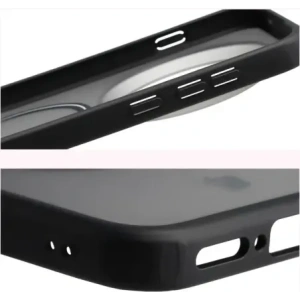 Etui z pierścieniem magnetycznym Bizon Case MatteO do Vivo X300 Pro przydymione-czarne