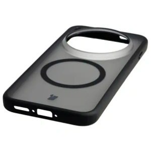 Etui z pierścieniem magnetycznym Bizon Case MatteO do Vivo X300 Pro przydymione-czarne