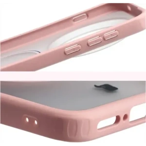 Etui z pierścieniem magnetycznym Bizon Case MatteO do Vivo X300 Pro przydymione-jasnoróżowe