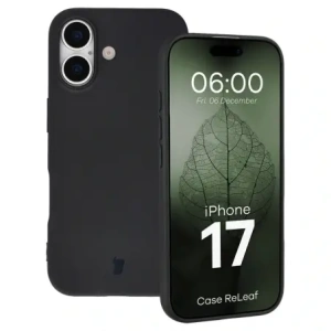 Etui z recyklingu Bizon Case ReLeaf do Apple iPhone 17 czarne