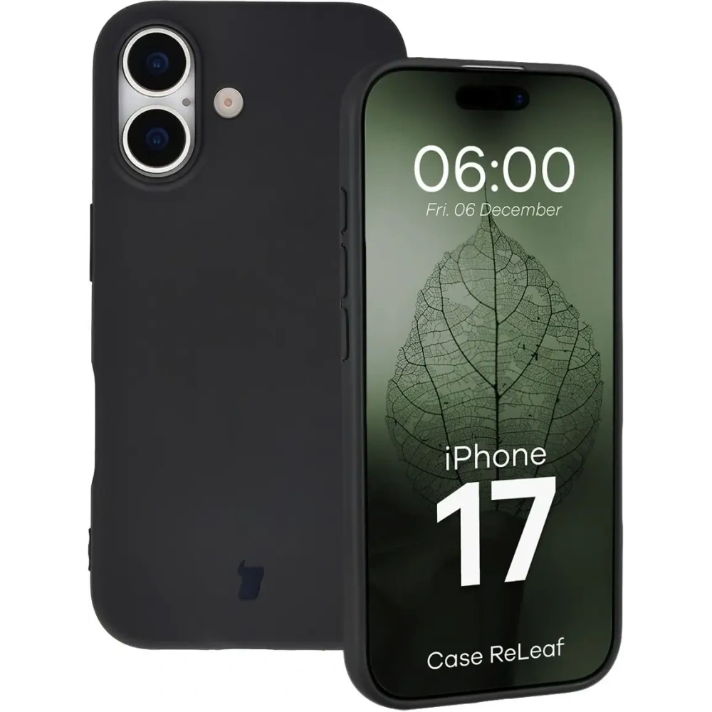 Etui z recyklingu Bizon Case ReLeaf do Apple iPhone 17 czarne
