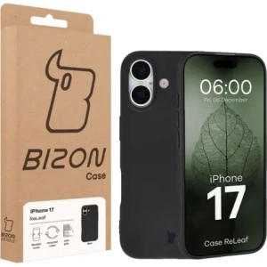 Etui z recyklingu Bizon Case ReLeaf do Apple iPhone 17 czarne