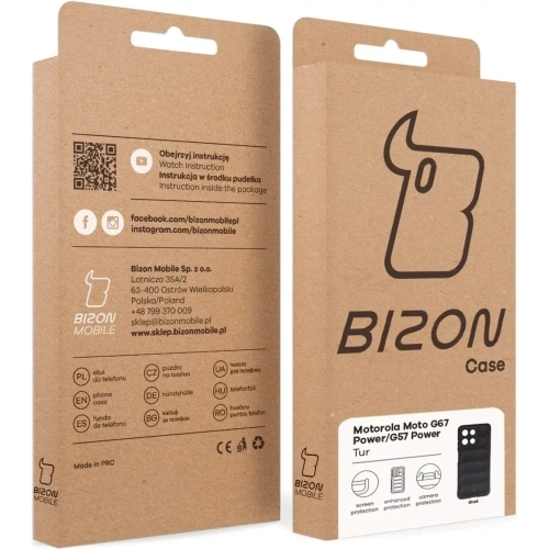 Pancerne etui Bizon Case Tur do Motorola Moto G57 Power / G67 Power czarne