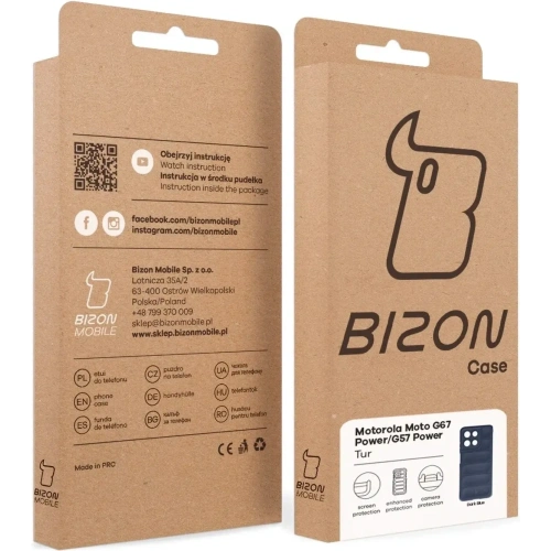 Pancerne etui Bizon Case Tur do Motorola Moto G57 Power / G67 Power granatowe