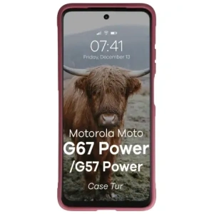 Pancerne etui Bizon Case Tur do Motorola Moto G57 Power / G67 Power burgundowe