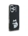 Etui Karl Lagerfeld IML Aquarelle Choupette & Logo do Apple iPhone 16 czarny