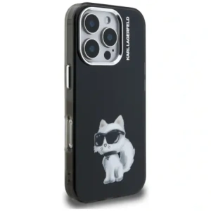 Etui Karl Lagerfeld IML Aquarelle Choupette & Logo do Apple iPhone 16 Pro czarny