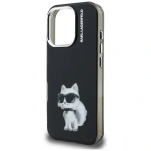 Etui Karl Lagerfeld IML Aquarelle Choupette & Logo do Apple iPhone 16 Pro Max czarny