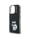 Etui Karl Lagerfeld IML Aquarelle Choupette & Logo do Apple iPhone 16 Pro Max czarny