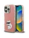 Etui Karl Lagerfeld IML Aquarelle Choupette & Logo do Apple iPhone 16 Pro Max różowy