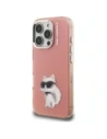 Etui Karl Lagerfeld IML Aquarelle Choupette & Logo do Apple iPhone 16 Pro Max różowy