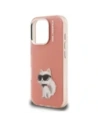 Etui Karl Lagerfeld IML Aquarelle Choupette & Logo do Apple iPhone 16 Pro Max różowy