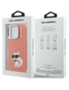 Etui Karl Lagerfeld IML Aquarelle Choupette & Logo do Apple iPhone 16 Pro różowy