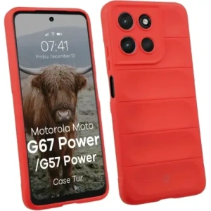 Pancerne etui Bizon Case Tur do Motorola Moto G57 Power / G67 Power czerwone